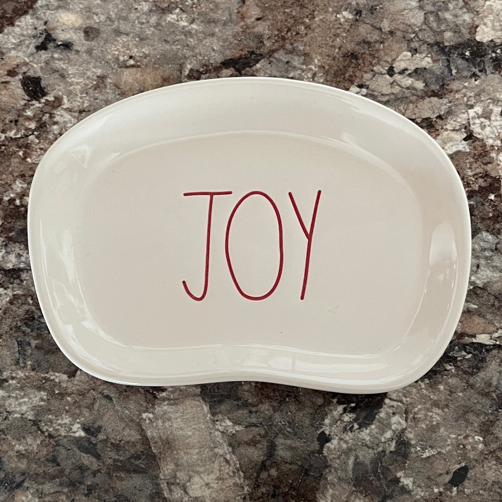 Rae Dunn White and Red 'Joy' Soap Dish 🧼